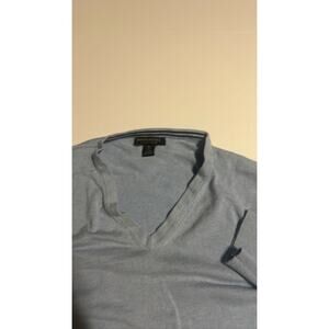 Banana Republic Men's XL Blue V-Neck Silk Cashmere Sweater